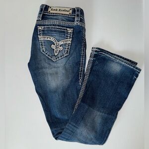 Rock Revival Women's Dark Blue Boot Cut Jeans size 26